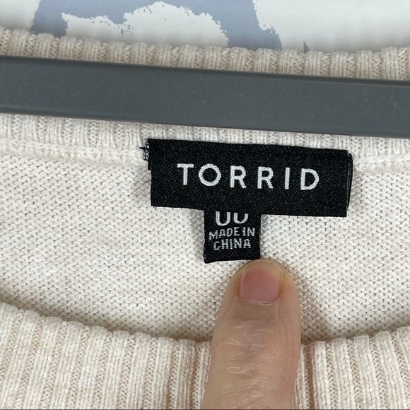 Torrid Beige Frenchie Sweatshirt Sweater 00 - Picture 6 of 9